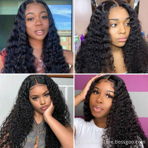 180% 13 By 6 Glueless Hd Lace Front 40In Water Wave 13X6 Transparent Wig Cuticle Aligned Virgin Hair 36 Inch Water Wave Lace Wig